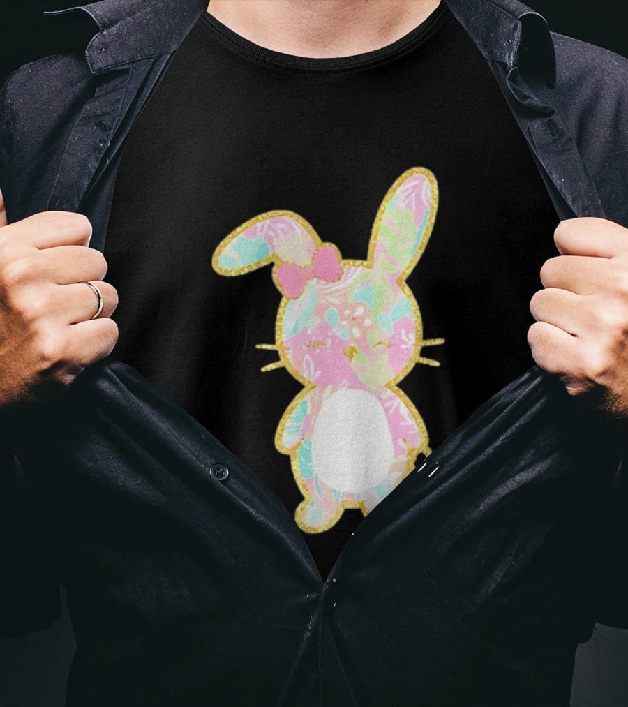 Palm Beach Pastel Preppy Bunny Easter Aesthetic T-Shirt