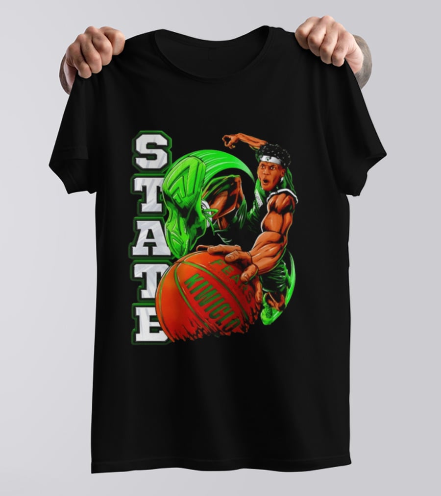 STATE Jeremy Fears Jr The Floor General Michigan Spartans Kiwicho T-Shirt