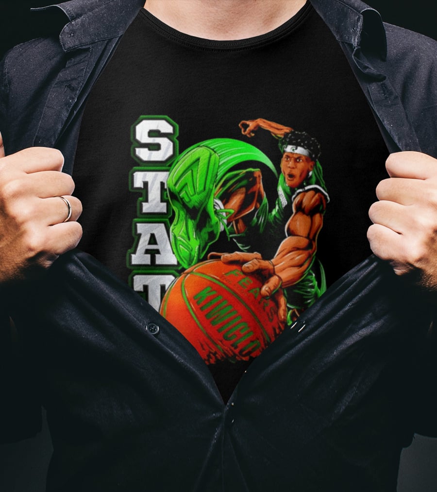 STATE Jeremy Fears Jr The Floor General Michigan Spartans Kiwicho T-Shirt