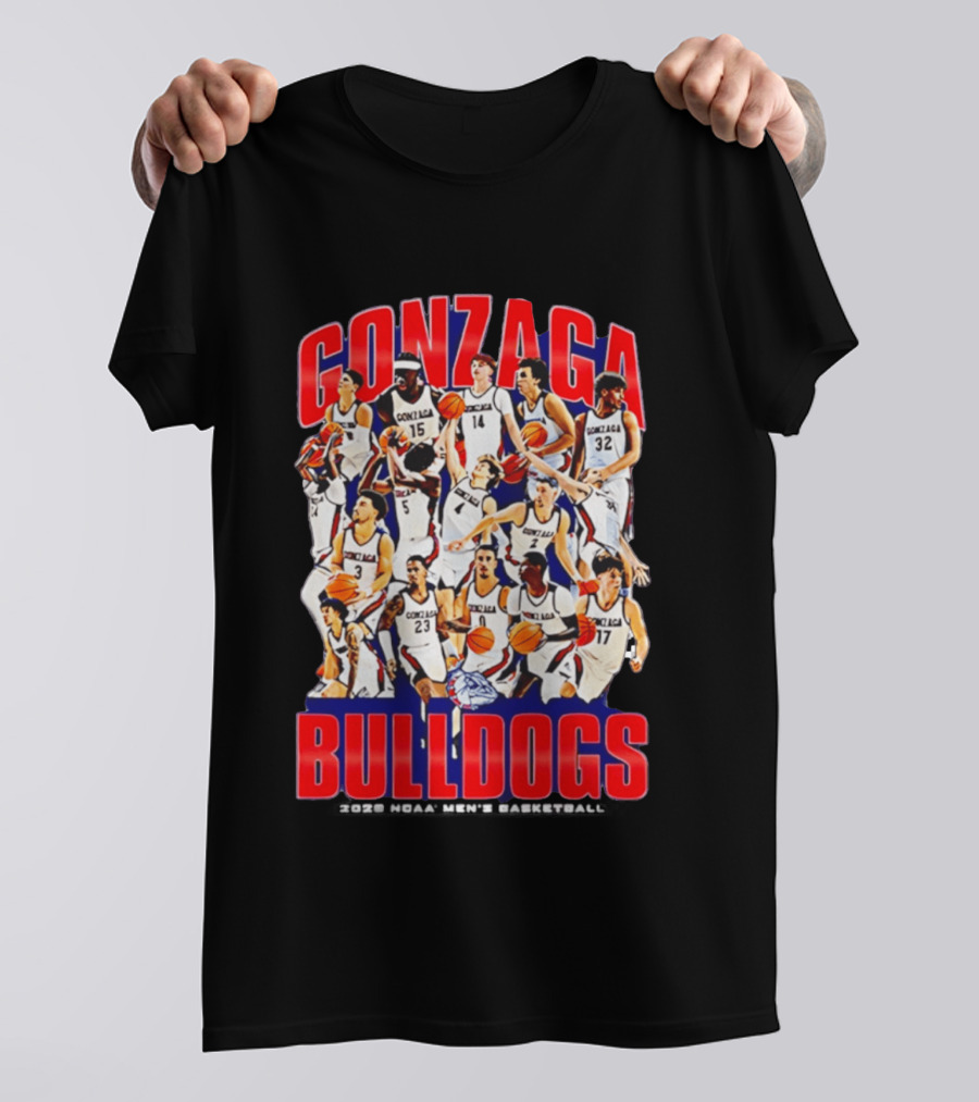 Gonzaga Bulldogs Men's Basketball March Madness 2026 Team Collage T-Shirt
