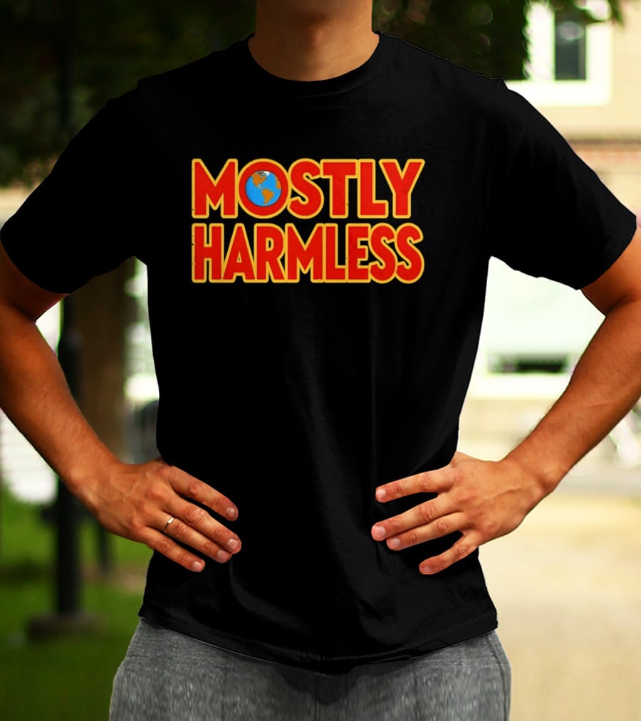 Mostly Harmless Douglas Adams Hitchhiker's Guide To The Galaxy Series 1992 Earth T-Shirt