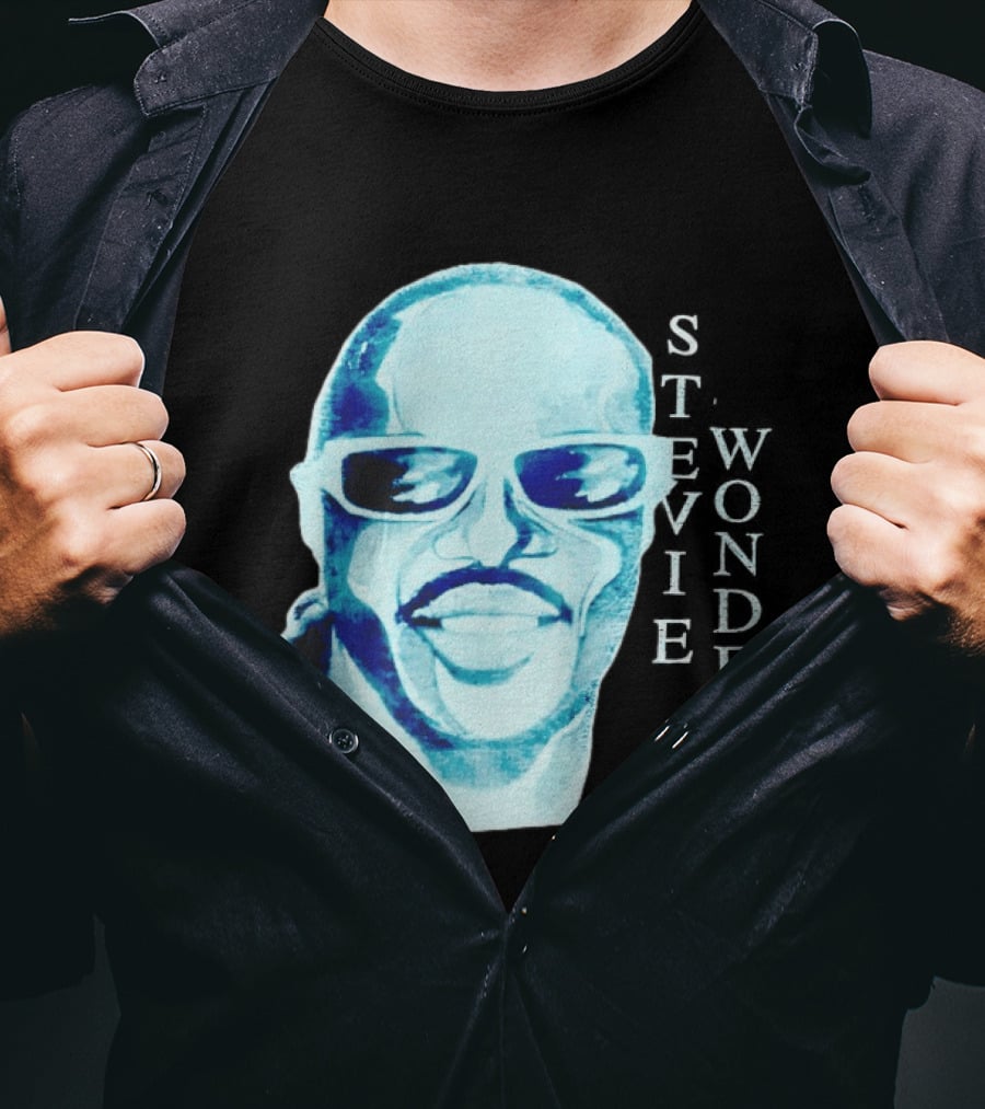 Stevie Wonder Signed Sealed Delivered Blue T-Shirt