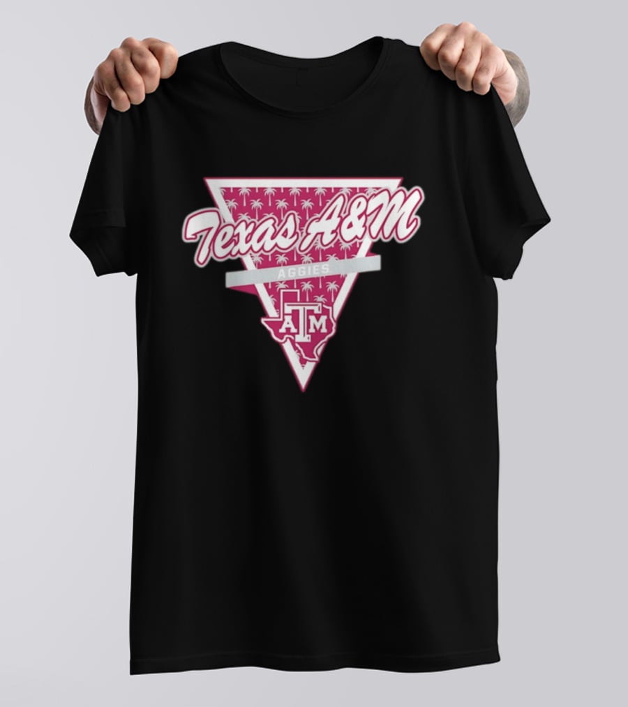 Texas A&M Aggies Football Palm Tree Triangle T-Shirt