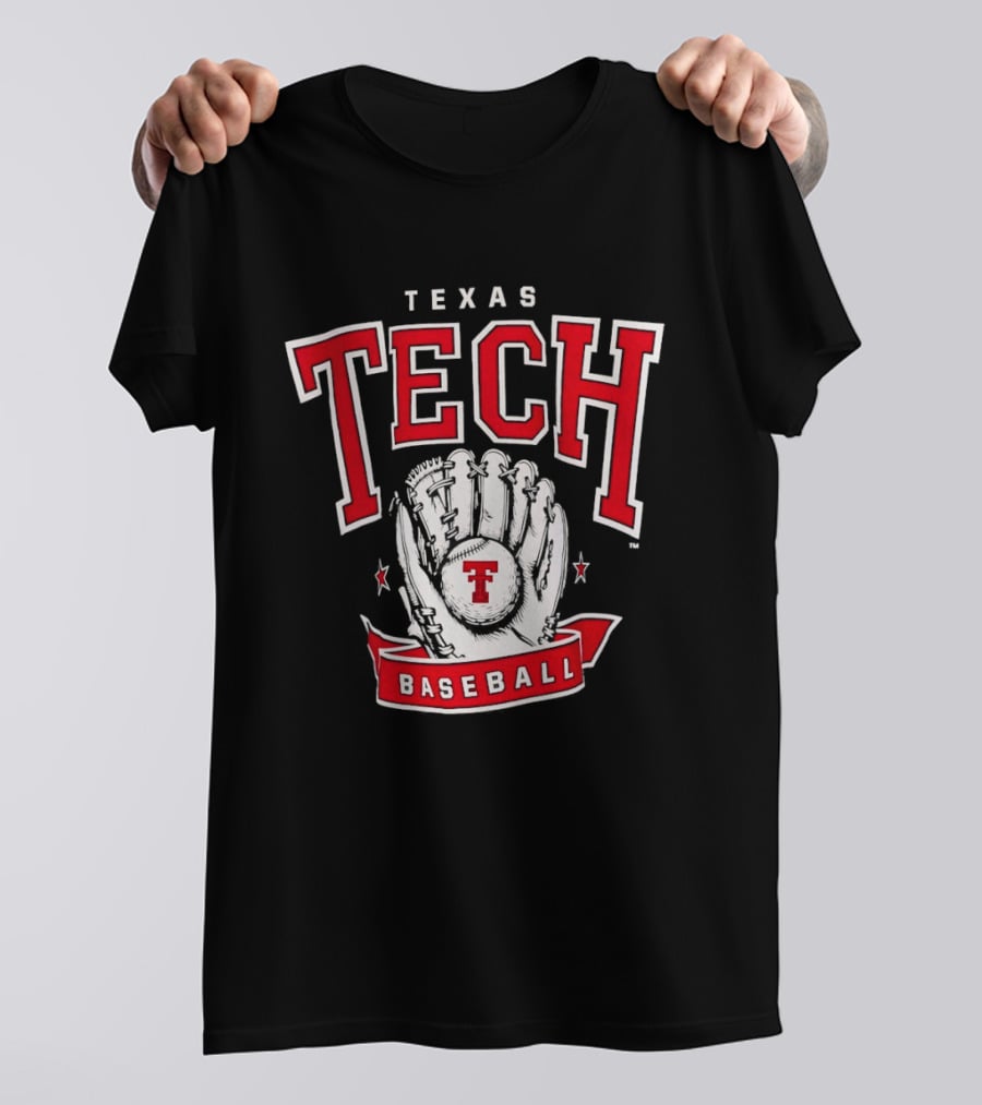 Texas Tech Baseball Glove Red Raiders T-Shirt