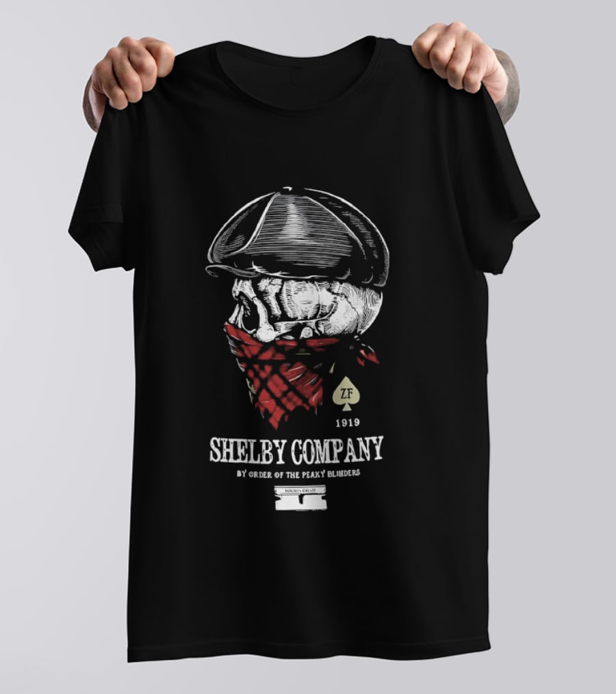 Shelby Company 1919 By Order Of The Peaky Blinders Spade Skull Bandana T-Shirt