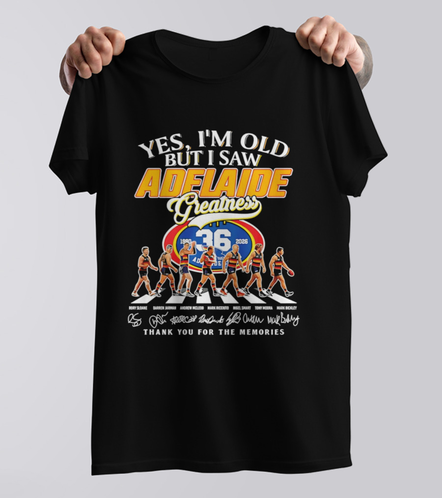 Yes I'm Old But I Saw Adelaide 36ers Greatness Thank You For The Memories Abbey Road T-Shirt