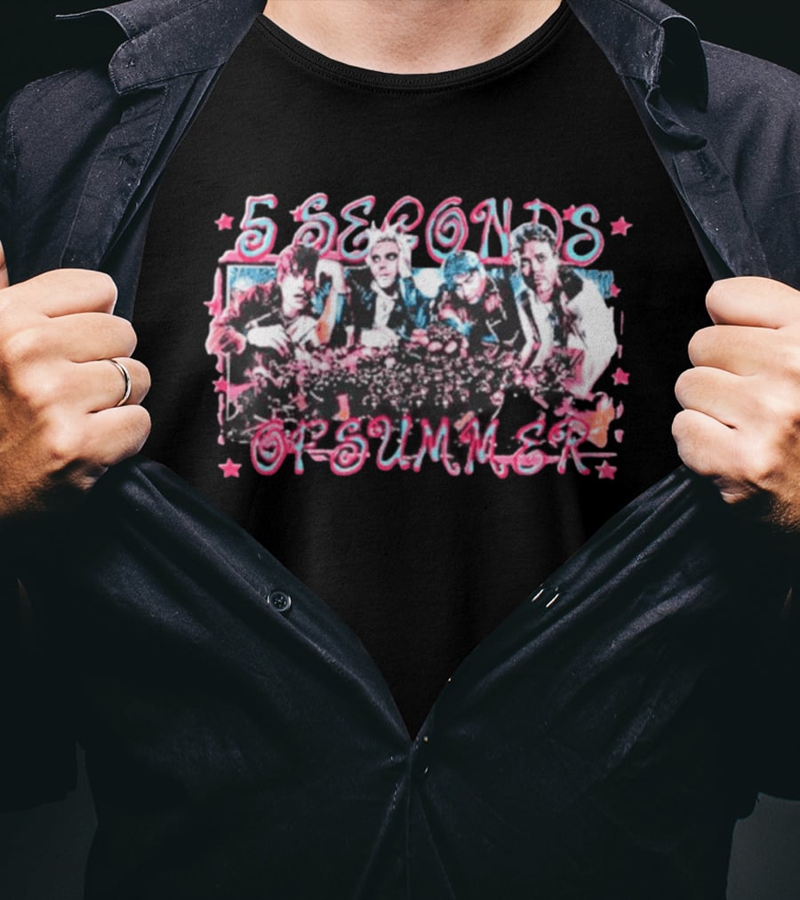 5 Seconds Of Summer New Concept 2026 Retro Band Aesthetic T-Shirt