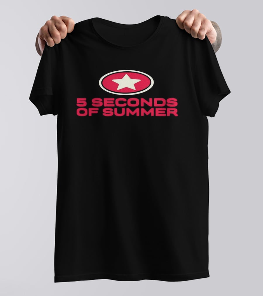 5 Seconds Of Summer World Tour Belfast UK Star T-Shirt