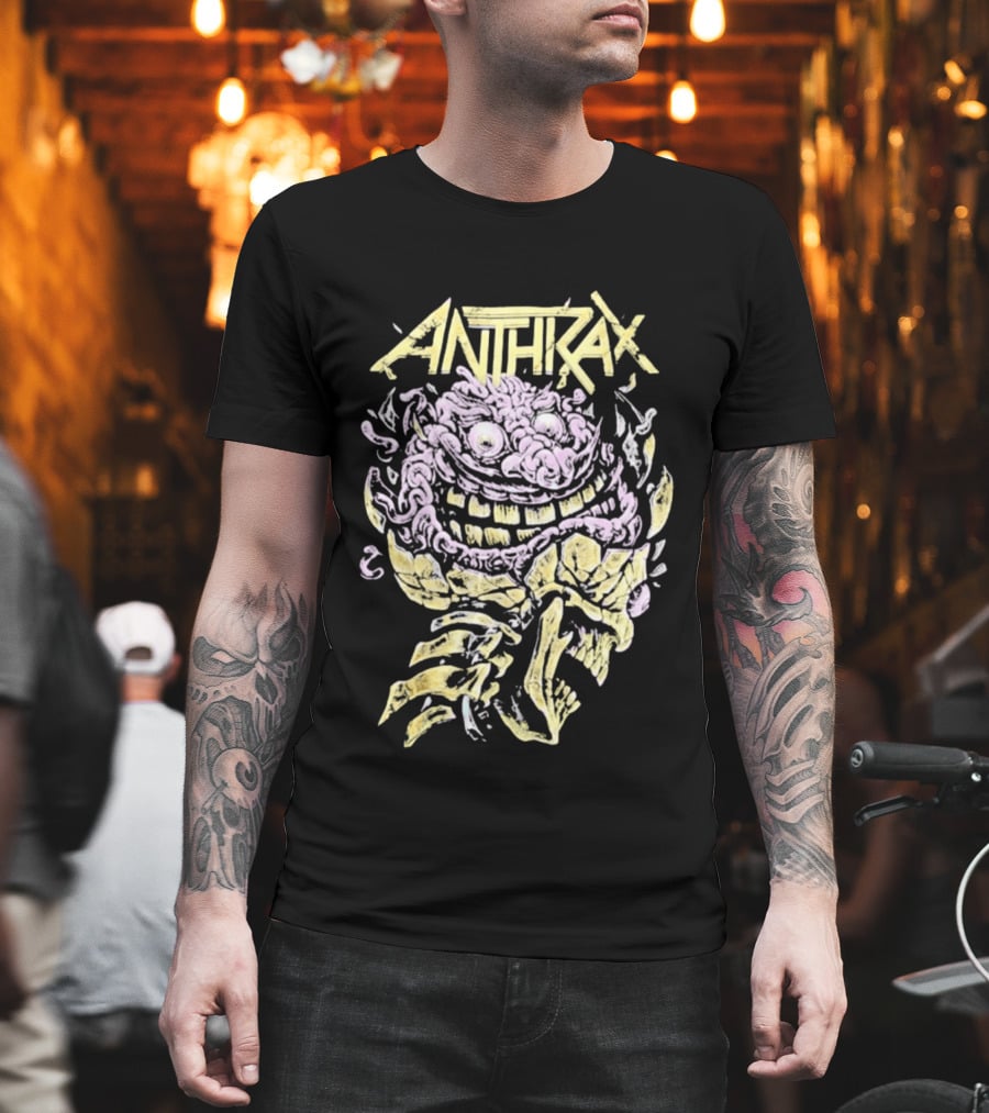 Anthrax Australia Tour 2026 Skull Brain T-Shirt