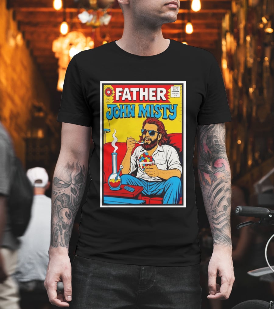 Father John Misty Trefort Music Hall March 27 2026 Comic T-Shirt