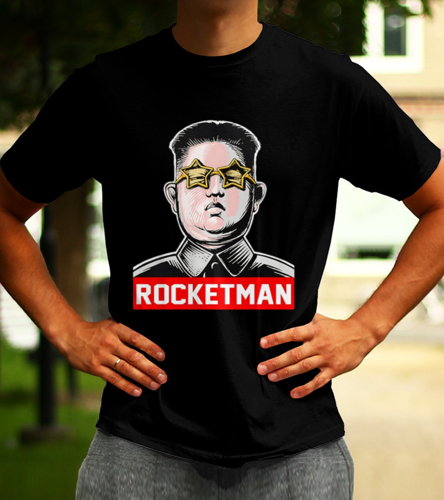 Kim Jong Un Star Glasses Rocketman T-Shirt