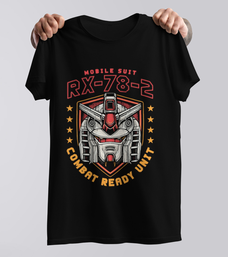 Mobile Suit RX 78 2 Combat Ready Unit Big Head T-Shirt