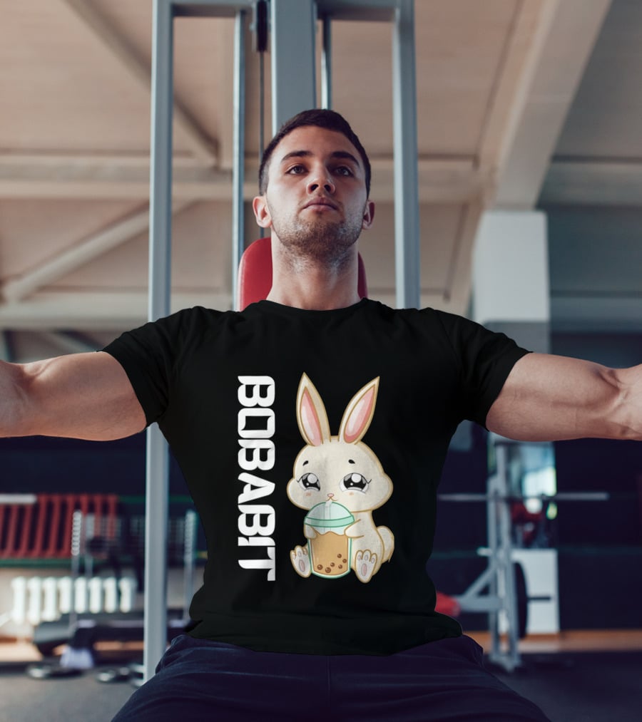 Bobabbit Cute Bunny Drinking Boba Tea T-Shirt