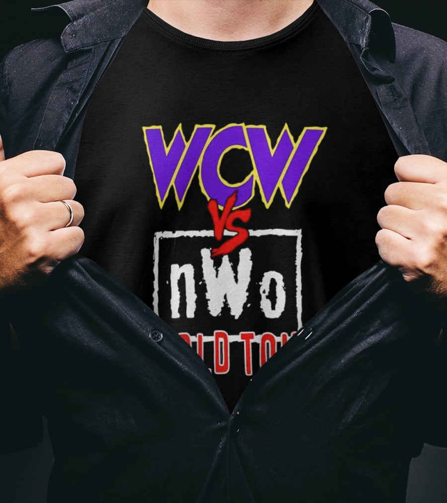 Heather Charcoal WCW Vs NWo World Tour Classic Wrestling Rivalry T-Shirt