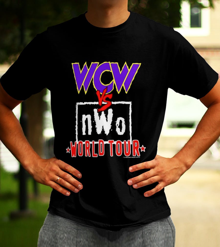 Heather Charcoal WCW Vs NWo World Tour Classic Wrestling Rivalry T-Shirt