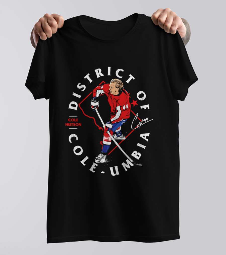 District Of Cole Umbia Cole Hutson Washington Capitals T-Shirt