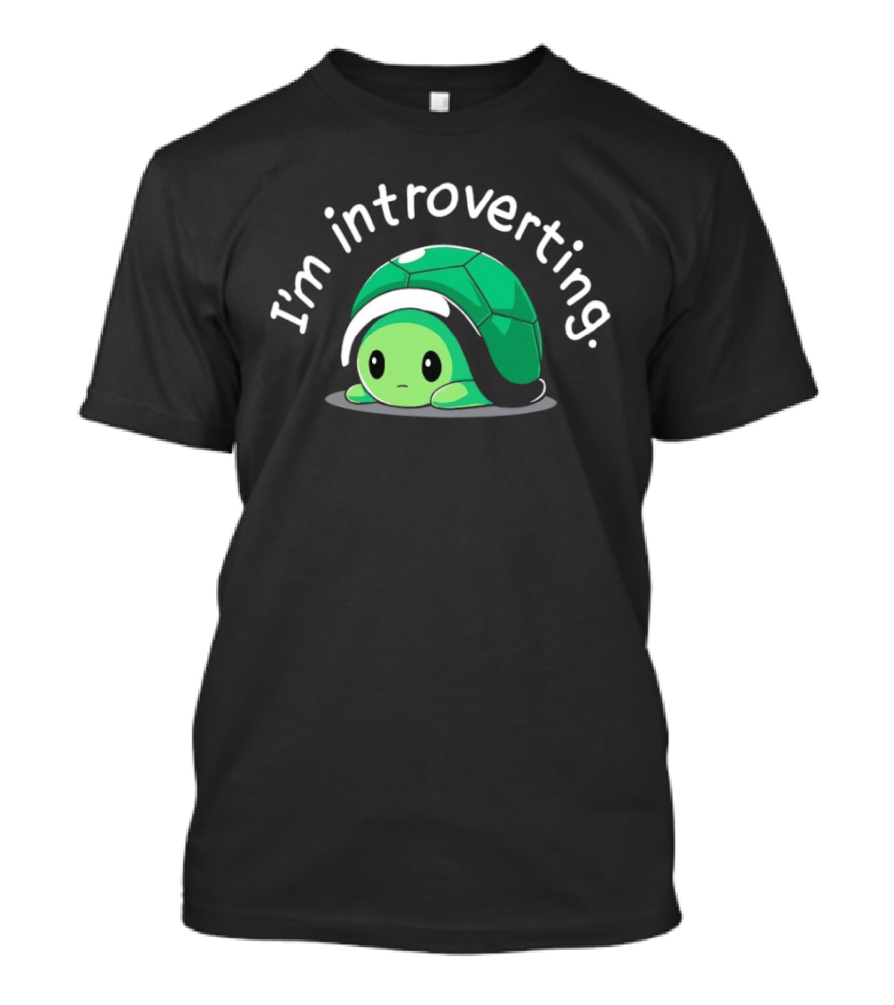 I'm Introverting Cute Green Turtle T-Shirt
