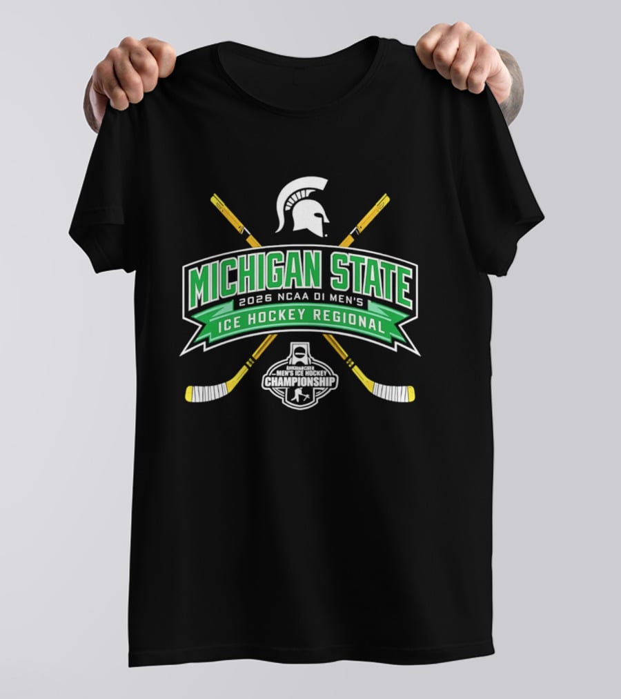 Michigan State Spartans 2026 NCAA DI Men's Ice Hockey Regional Event T-Shirt