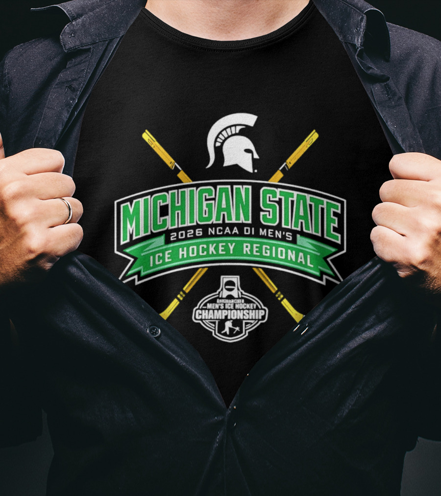 Michigan State Spartans 2026 NCAA DI Men's Ice Hockey Regional Event T-Shirt