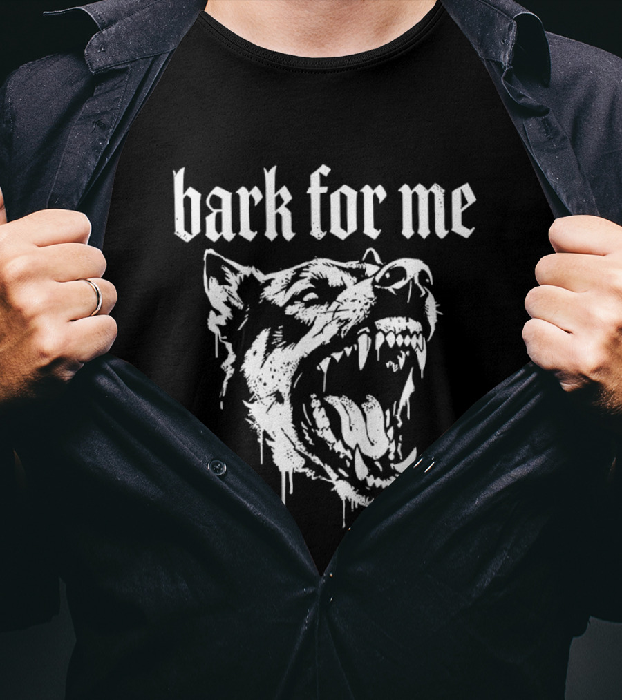 Bark For Me Big Dog Head Gothic T-Shirt