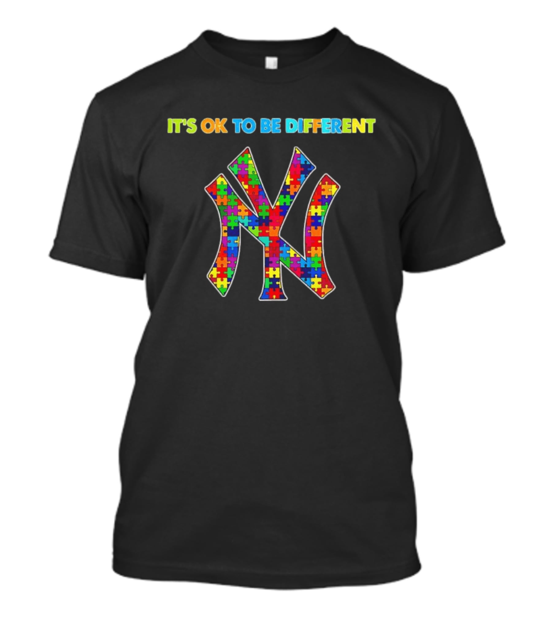 New York Yankees It's OK To Be Different Puzzle T-Shirt