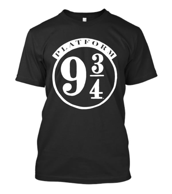 Platform Nine And Three Quarters 9 3/4 Magic Train Station Sign T-Shirt