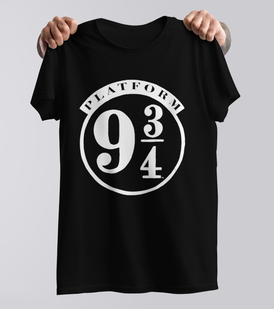 Platform Nine And Three Quarters 9 3/4 Magic Train Station Sign T-Shirt