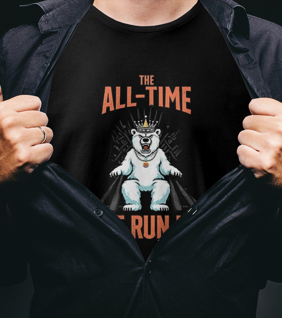 Polar Bear King All Time Home Run King Throne T-Shirt