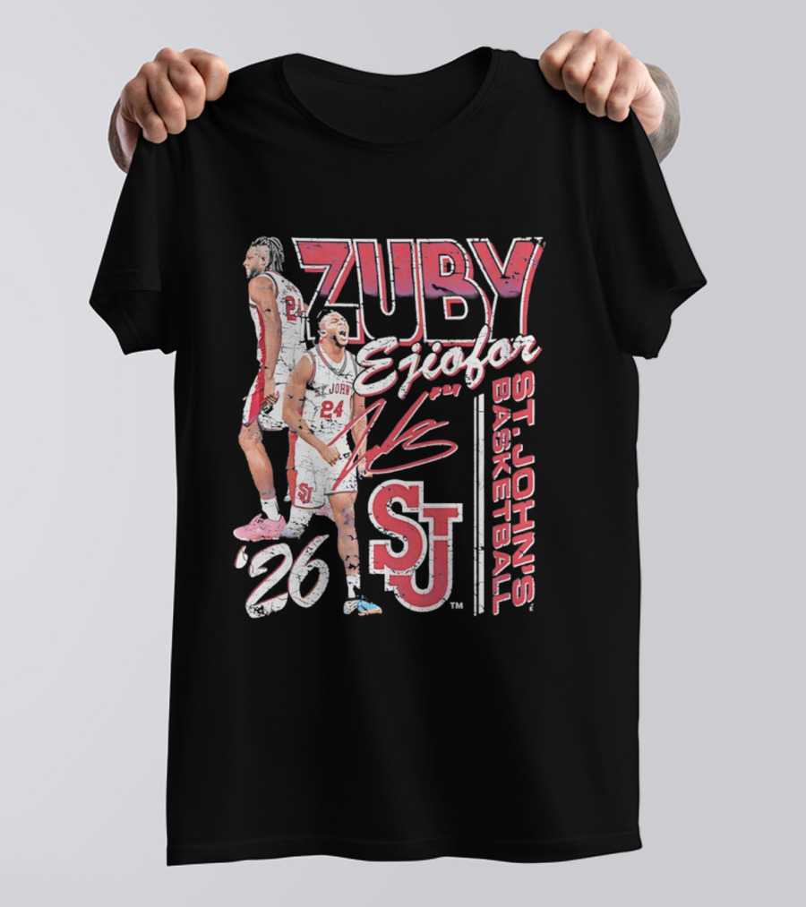 Zuby Ejiofor St. John's Basketball 26 SJ Red Storm 90s T-Shirt