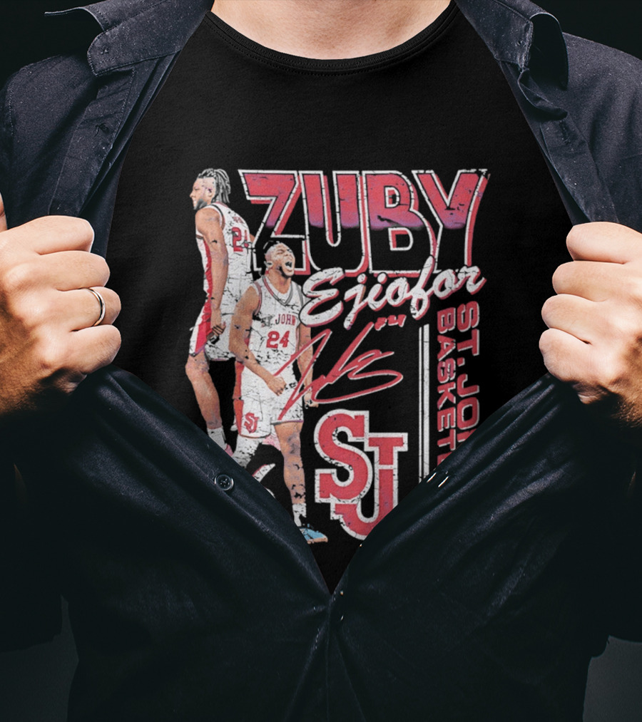 Zuby Ejiofor St. John's Basketball 26 SJ Red Storm 90s T-Shirt