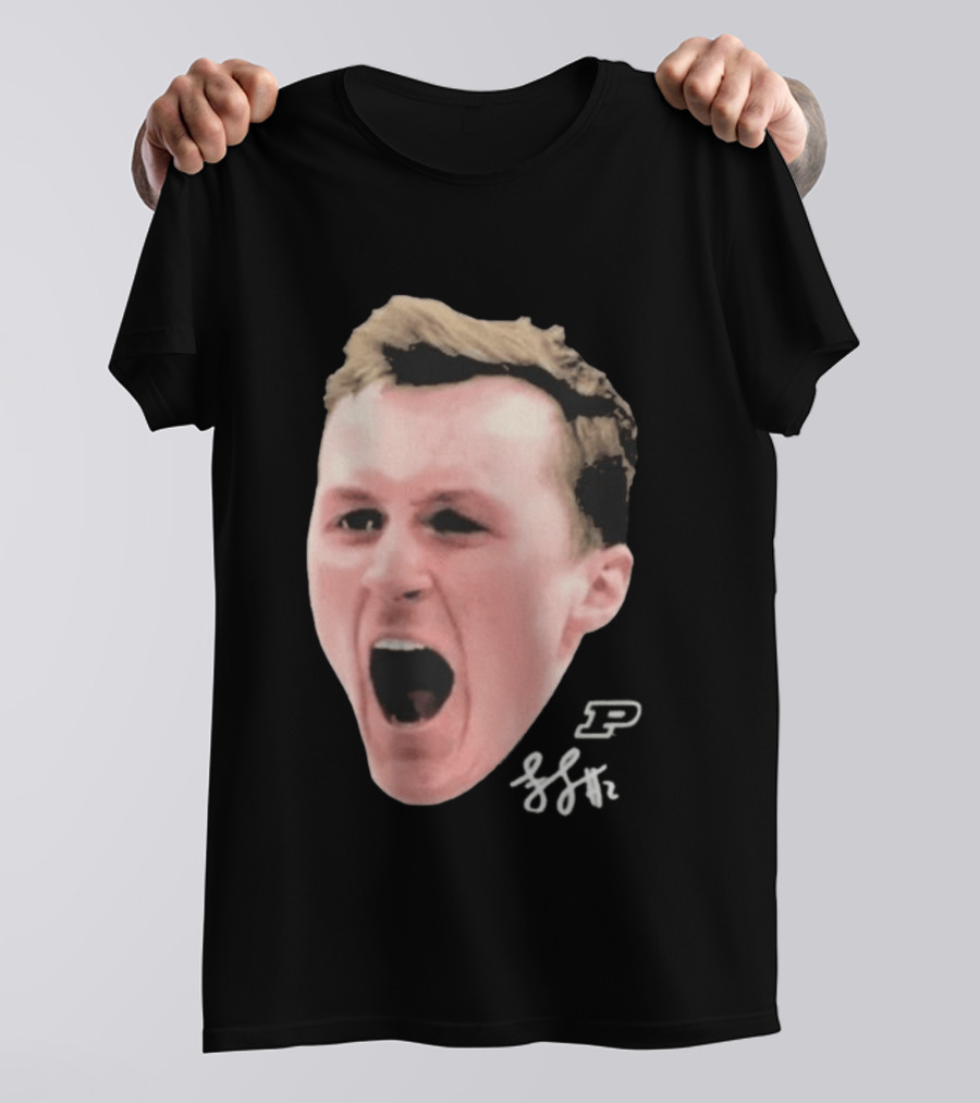 Purdue Boilermakers Will Berg Fletcher Loyer Big Face T-Shirt