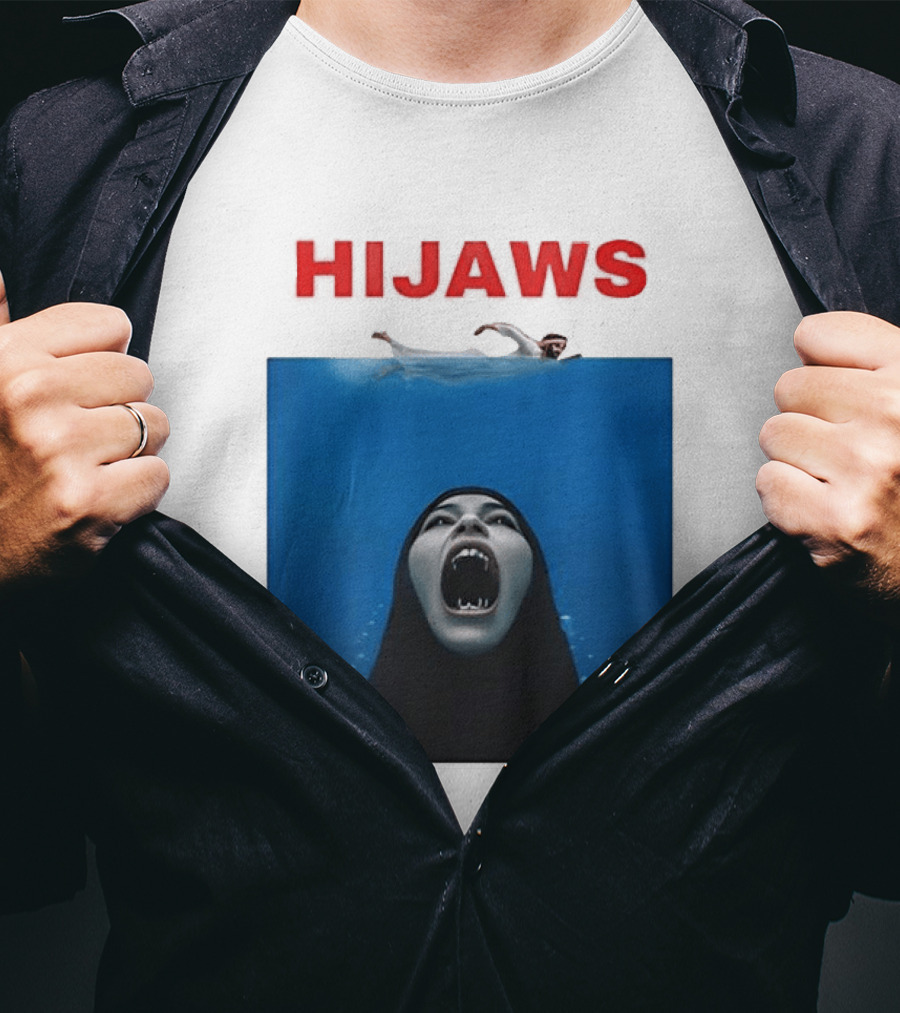 Hijaws Parody Jaws Movie T-Shirt