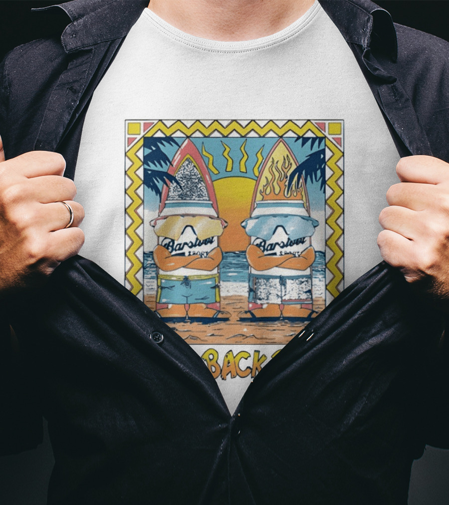 Barstool Surfer Gnomes Bring Back Beers Beach Scene T-Shirt