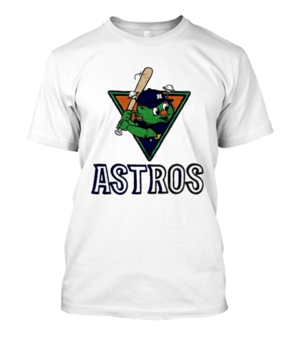 Astros Orbit Baseball Character Triangular Backdrop Homage T-Shirt