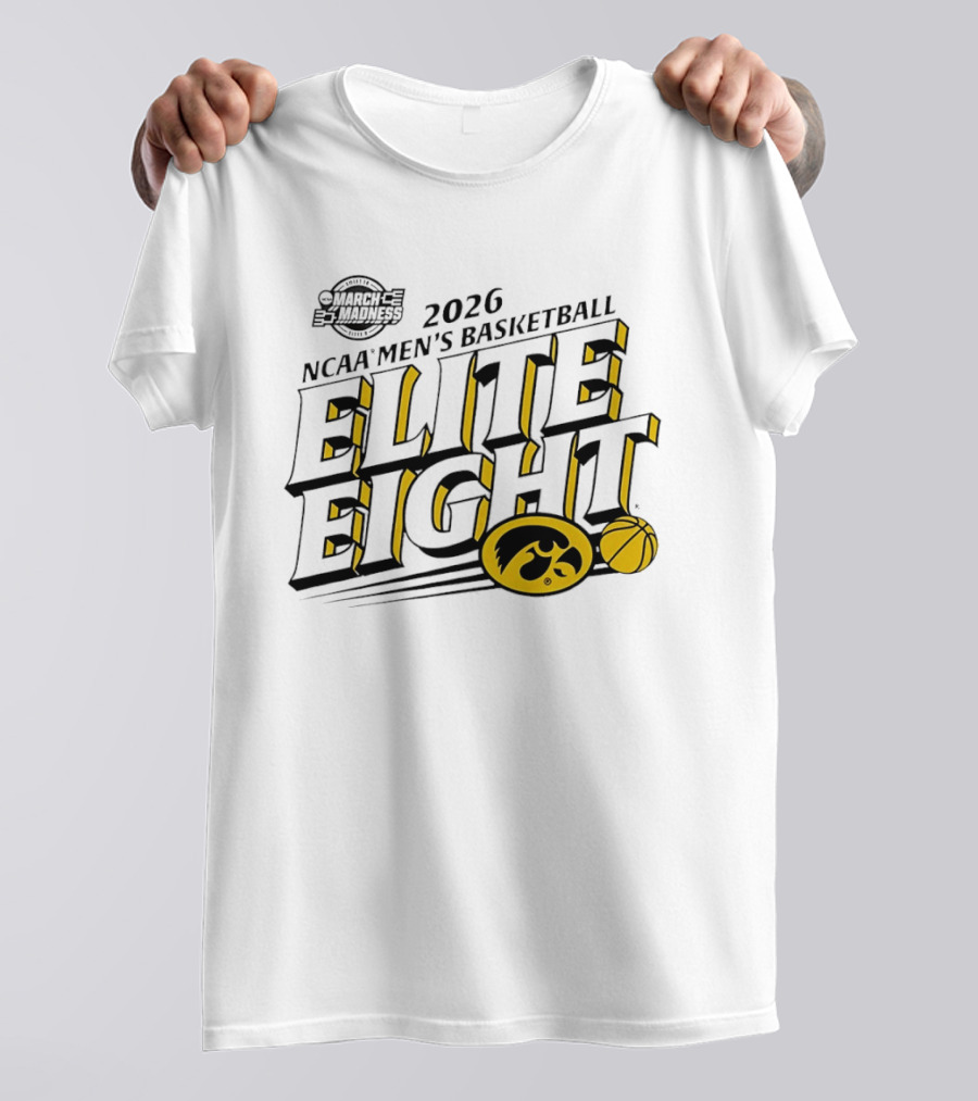 2026 NCAA Men's Basketball March Madness Iowa Hawkeyes Elite Eight T-Shirt