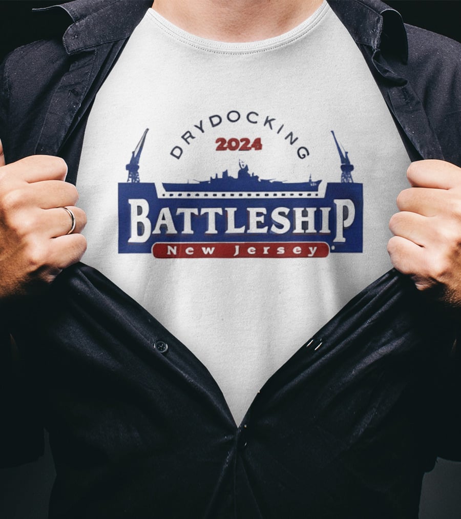 Battleship New Jersey Dry Docking 2024 Navy Heritage Event T-Shirt