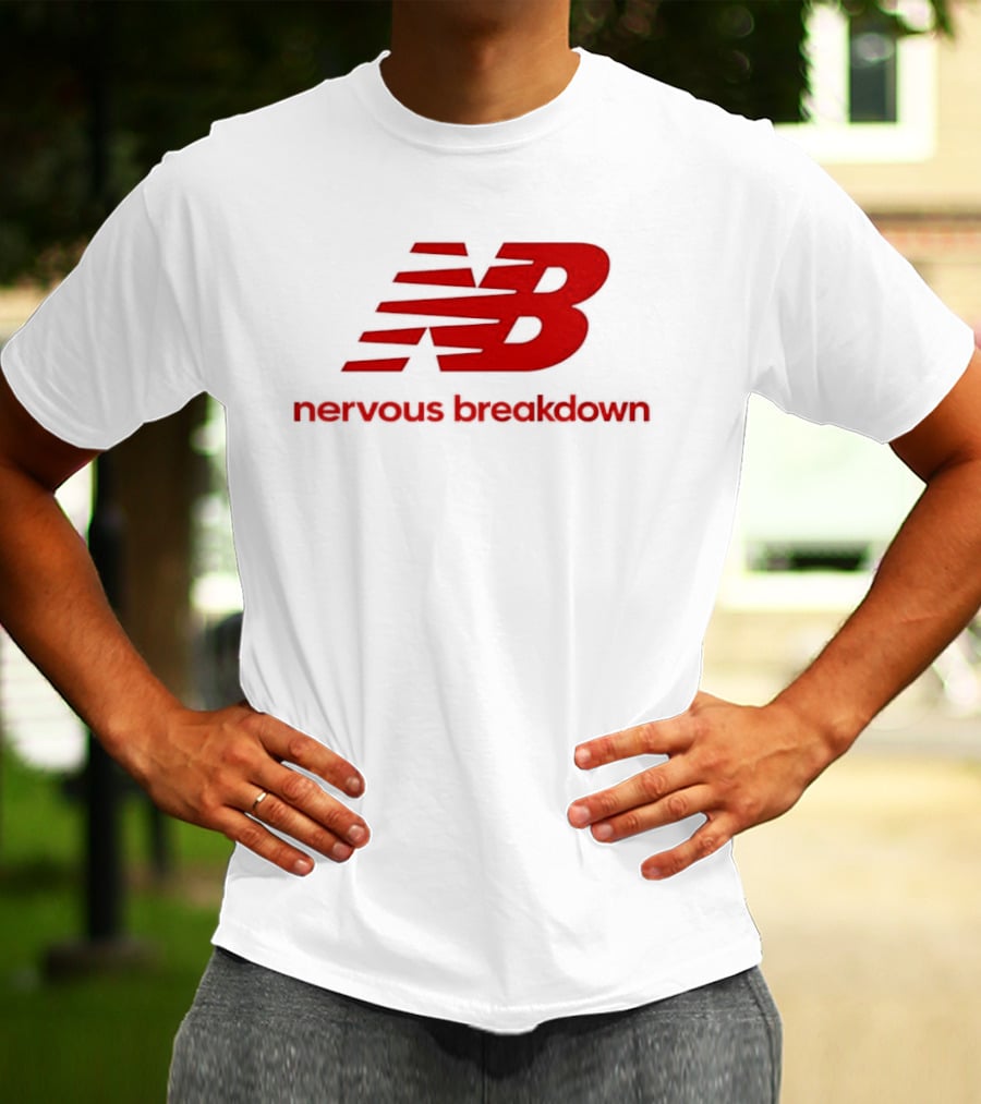 NB Nervous Breakdown Parody Bold Red T-Shirt