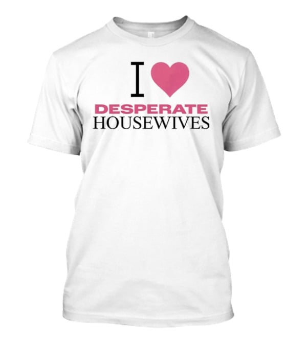 Nicollette Sheridan I Love Desperate Housewives Pink Heart T-Shirt