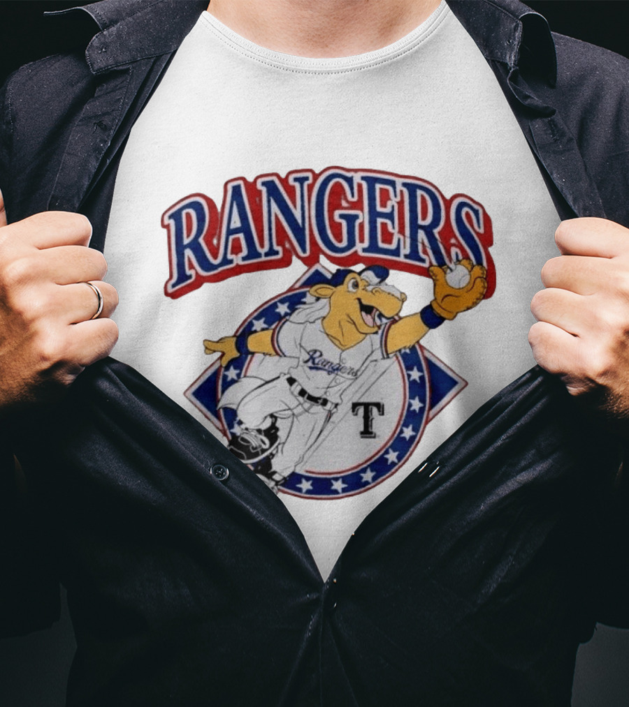 Rangers Captain Texas Mascot Baseball Icon Homage T-Shirt