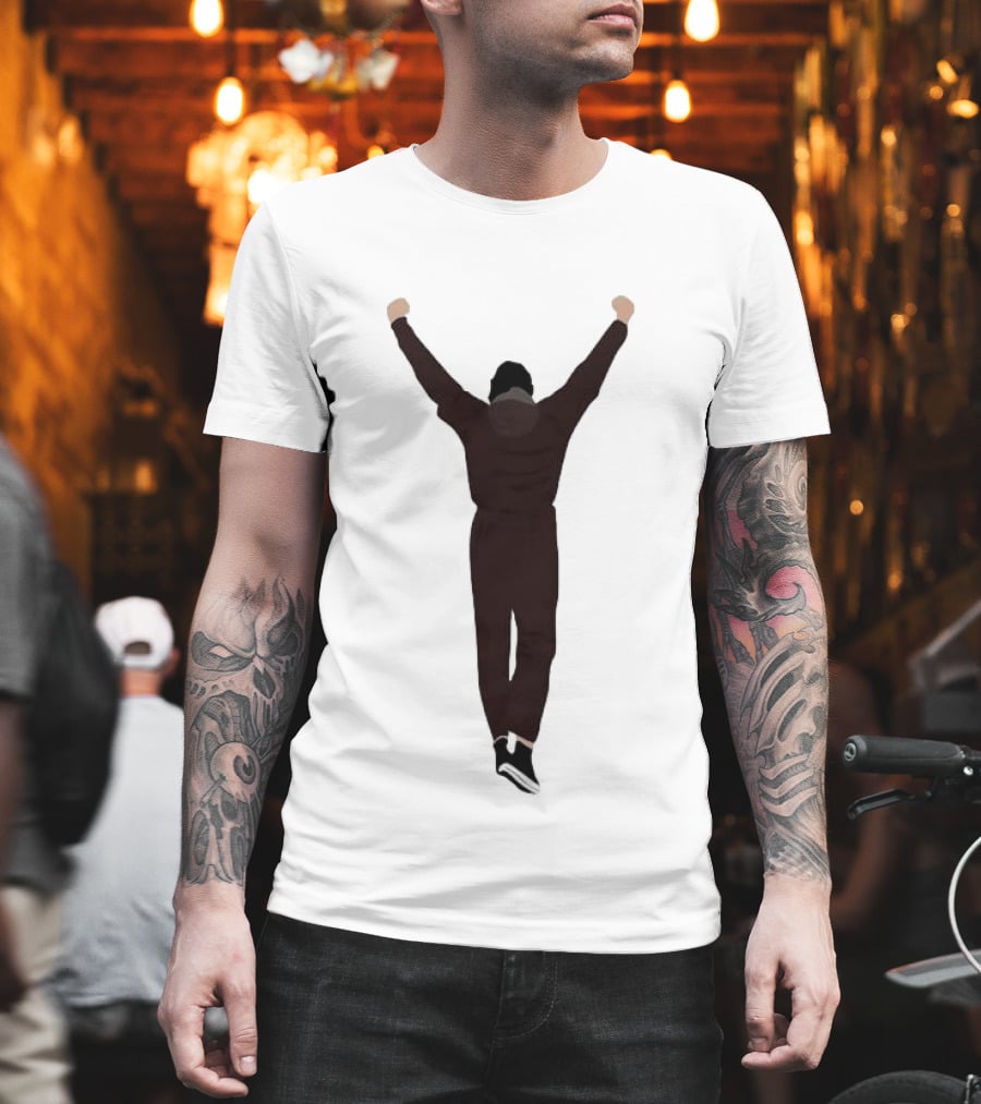 Rocky Victory Pose Iconic Celebration Arms Raised T-Shirt