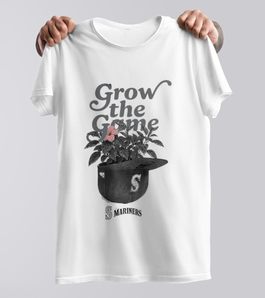 Seattle Mariners Grow The Game Embroidered Cap With Flower Detail T-Shirt