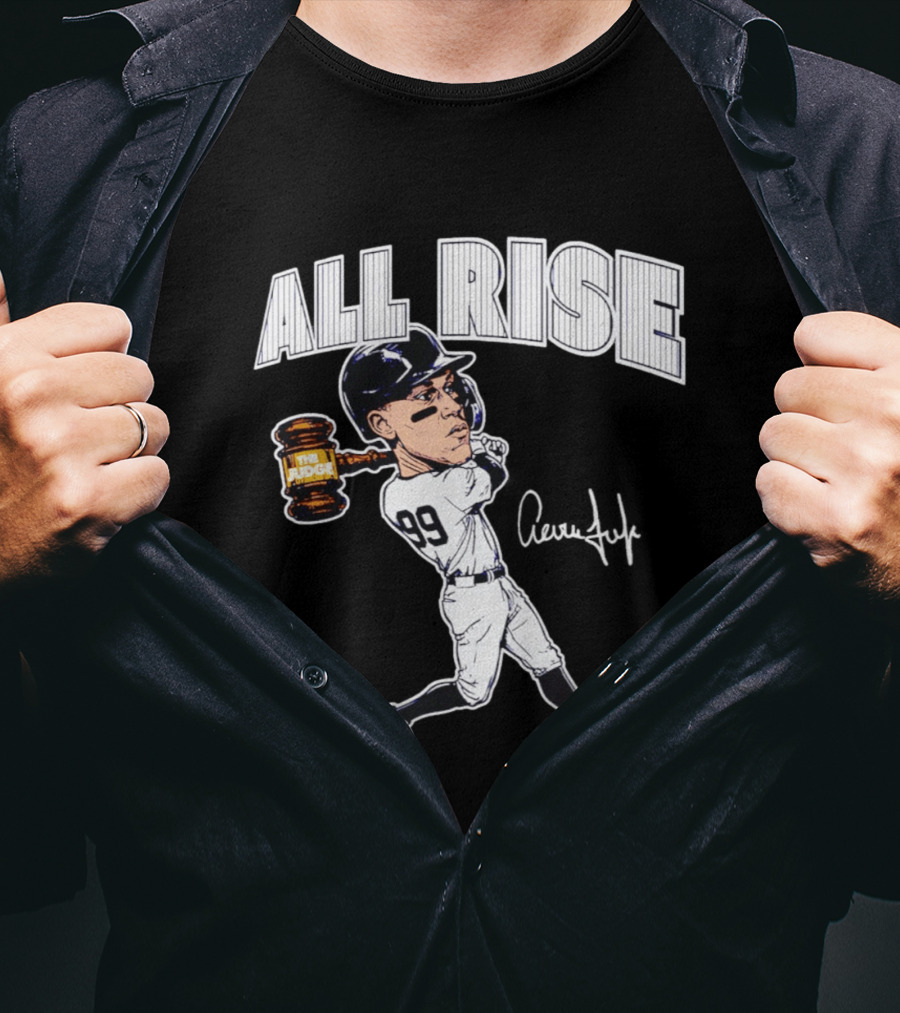 All Rise Aaron Judge New York Yankees Caricature 99 The Judge T-Shirt