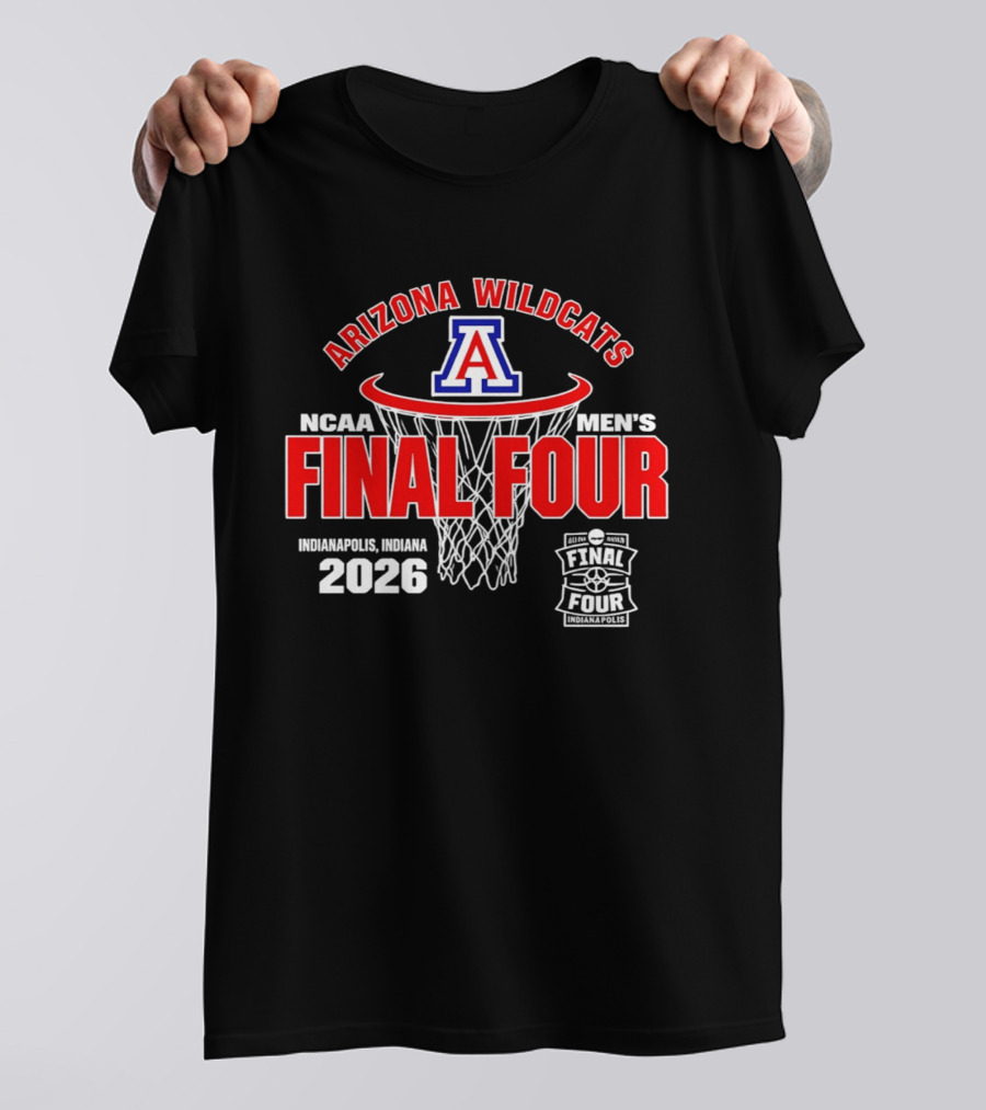 Arizona Wildcats 2026 NCAA Men's Final Four Indianapolis Indiana Basketball T-Shirt