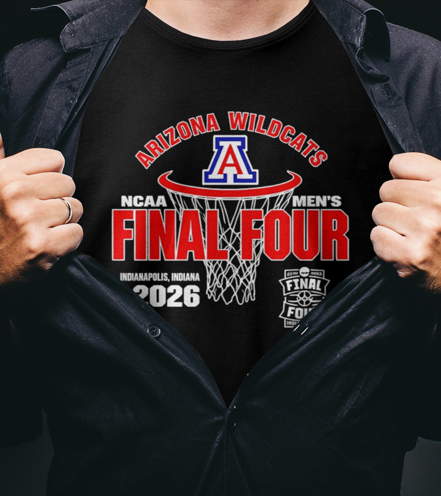 Arizona Wildcats 2026 NCAA Men's Final Four Indianapolis Indiana Basketball T-Shirt