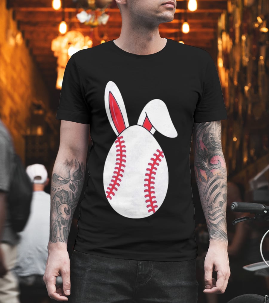 Happy Easter Bunny Ears Baseball Egg T-Shirt