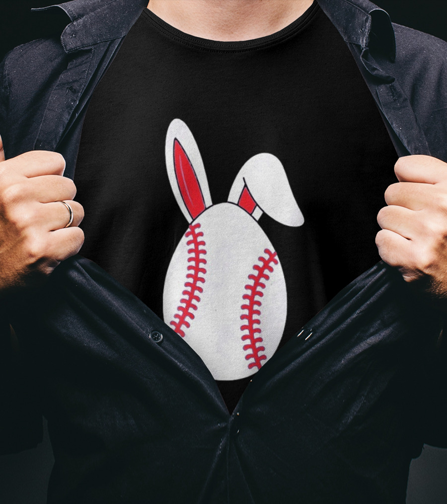 Happy Easter Bunny Ears Baseball Egg T-Shirt