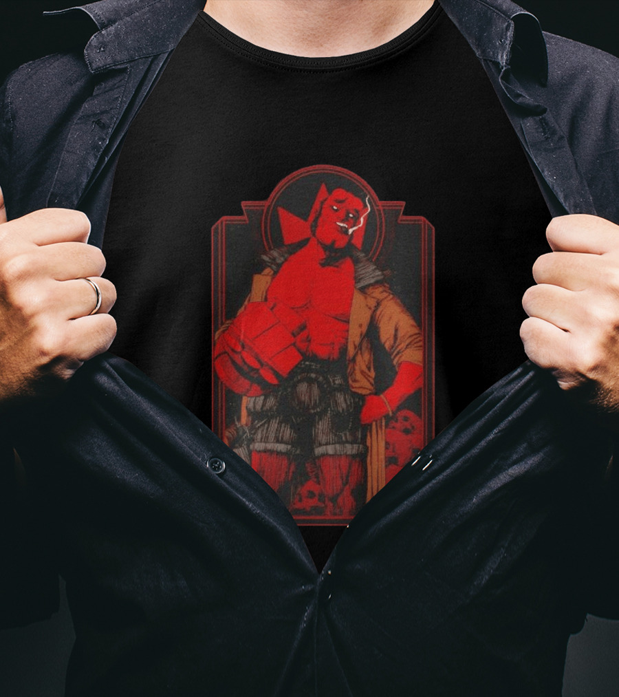 Hellboy The Right Hand Of Doom Red Comic T-Shirt