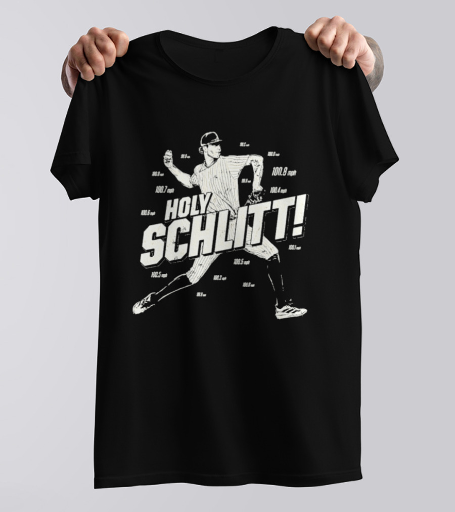 Holy Schlitt Cam Schlittler Yankees Pitching MLB Speed T-Shirt