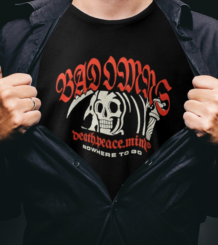 Bad Omens The Death Of Peace Of Mind Nowhere To Go Skull Reaper T-Shirt