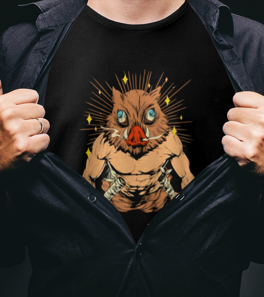 Inosuke Hashibira Beast Mode Demon Slayer Anime T-Shirt